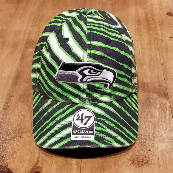 ’47 Other - Seattle Seahawks Hat Zubaz Tiger Zebra Stripe 47 Brand Adjustable Clean Up